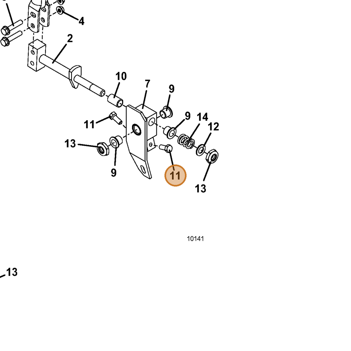 Grasshopper part 243197 — IPL diagram snippet (6x zoom, amber highlight)