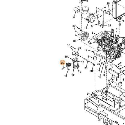 Grasshopper part 243235 — IPL diagram snippet (6x zoom, amber highlight)