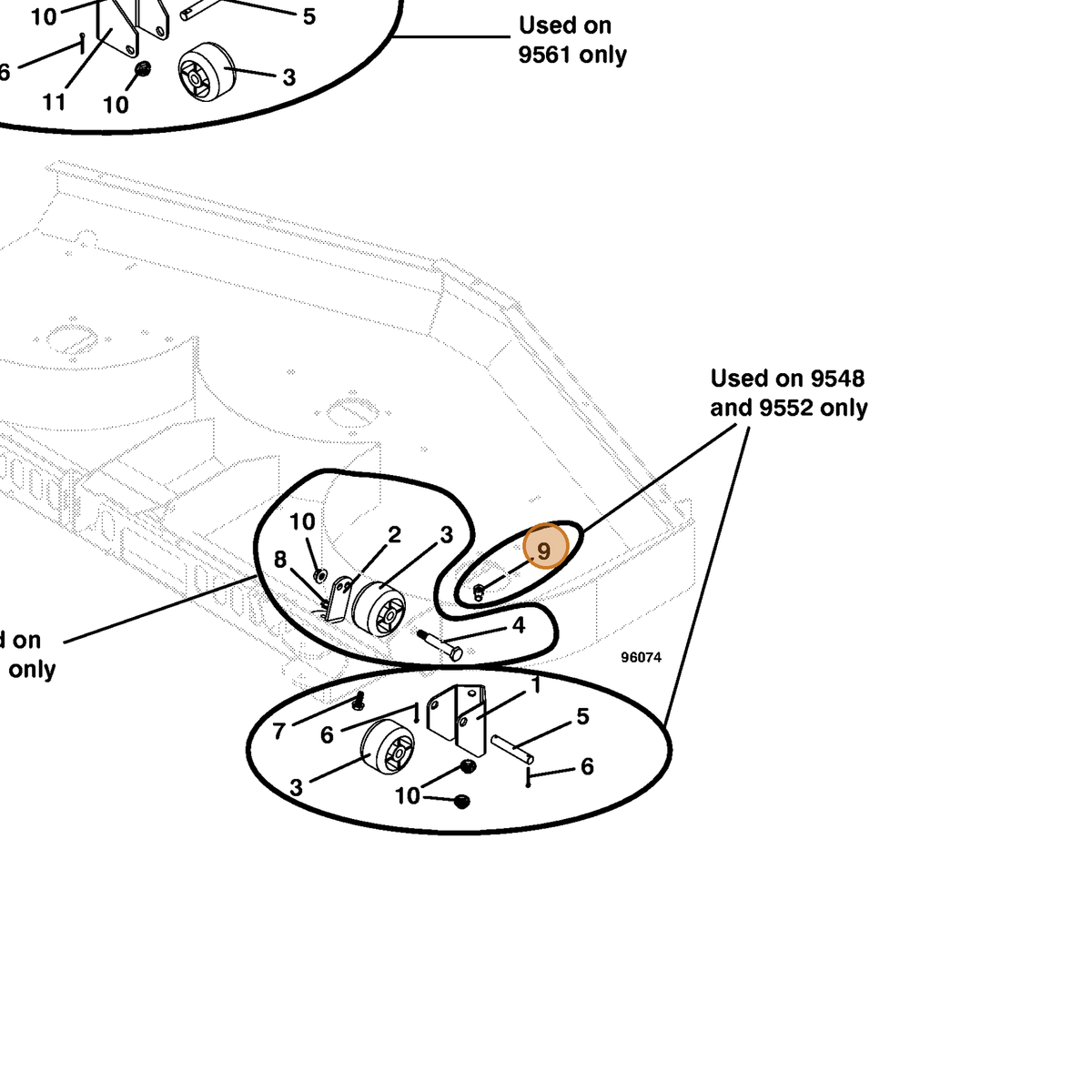 Grasshopper part 243320 — IPL diagram snippet (6x zoom, amber highlight)