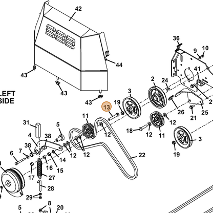 Grasshopper part 243601 — IPL diagram snippet (6x zoom, amber highlight)