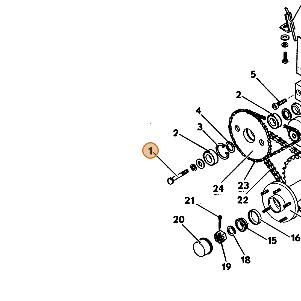 Grasshopper part 243615 — IPL diagram snippet (6x zoom, amber highlight)