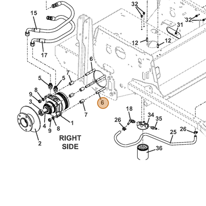 Grasshopper part 243622 — IPL diagram snippet (6x zoom, amber highlight)