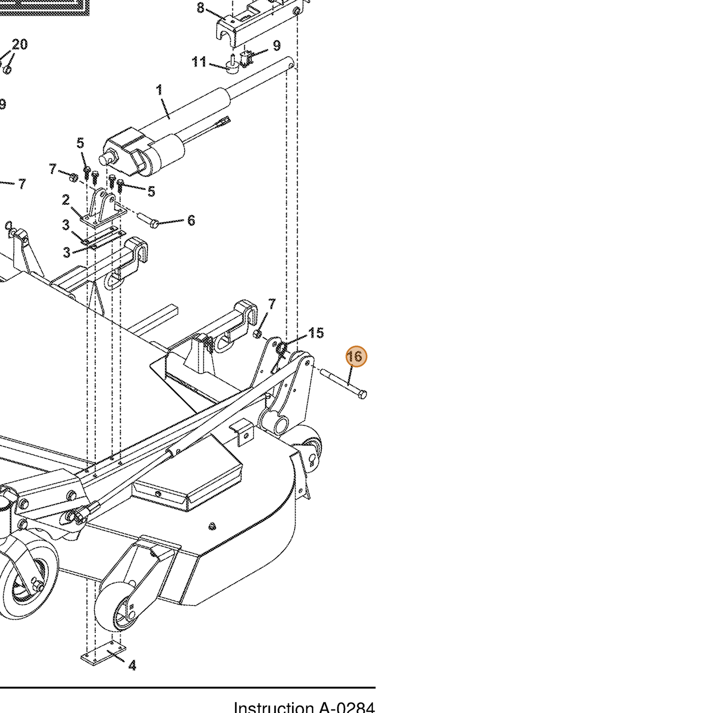 Grasshopper part 243635 — IPL diagram snippet (6x zoom, amber highlight)