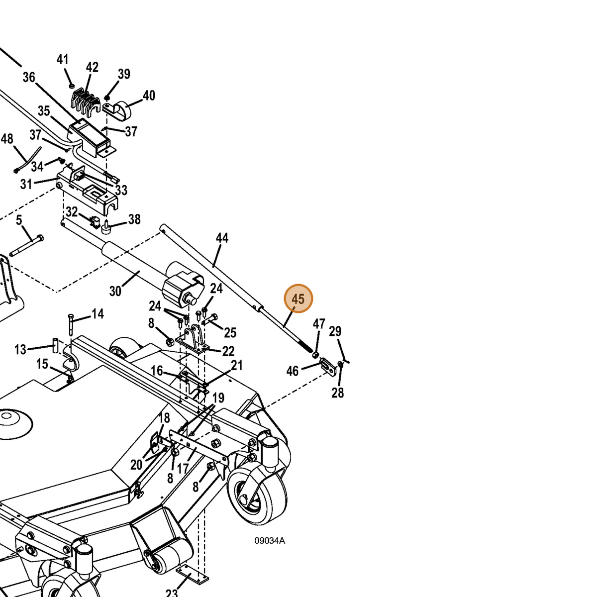 Grasshopper part 243667 — IPL diagram snippet (6x zoom, amber highlight)