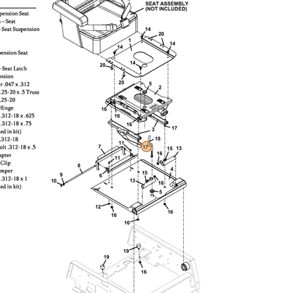 Grasshopper part 247127 — IPL diagram snippet (6x zoom, amber highlight)