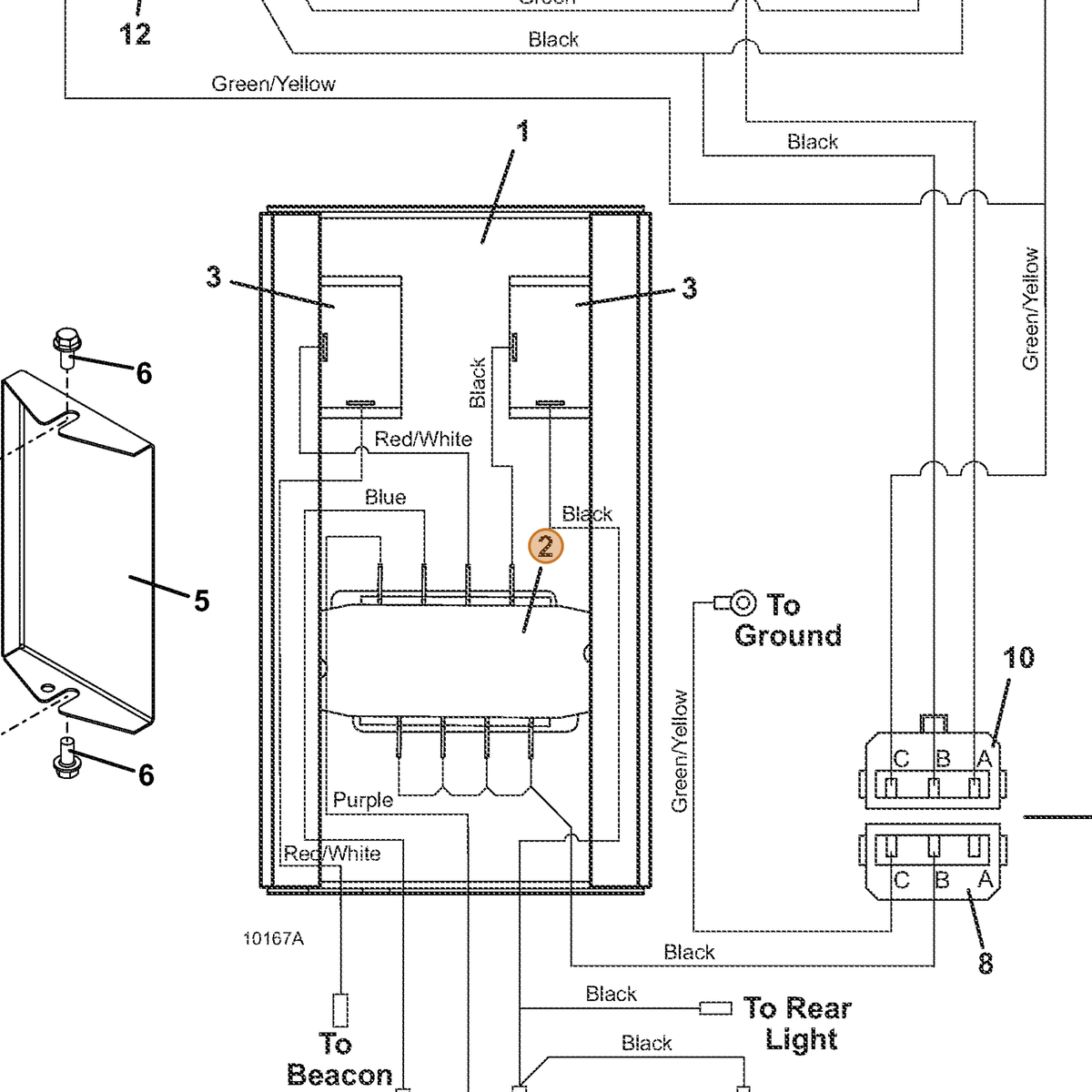 Grasshopper part 250323 — IPL diagram snippet (6x zoom, amber highlight)