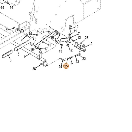 Grasshopper part 254444 — IPL diagram snippet (6x zoom, amber highlight)