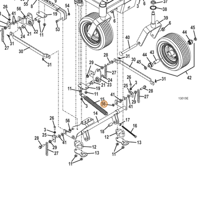 Grasshopper part 254461 — IPL diagram snippet (6x zoom, amber highlight)