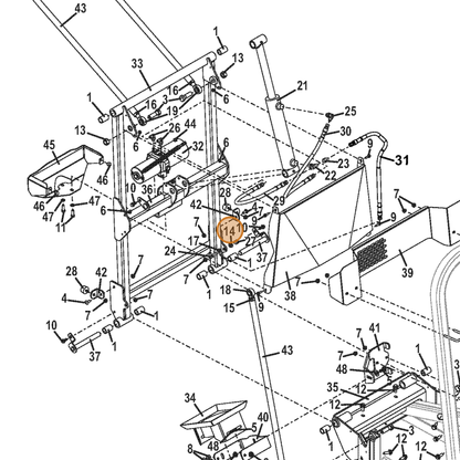 Grasshopper part 254462 — IPL diagram snippet (6x zoom, amber highlight)