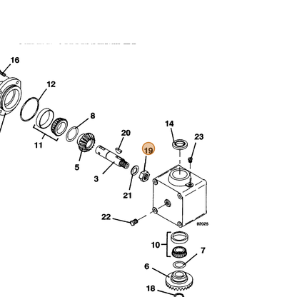 Grasshopper part 254503 — IPL diagram snippet (6x zoom, amber highlight)