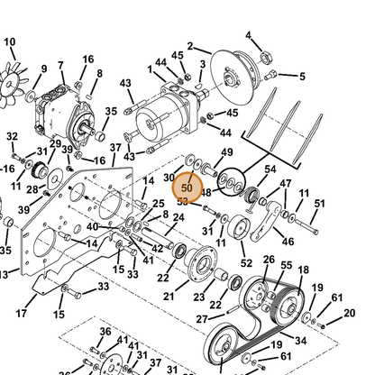 Grasshopper part 257044 — IPL diagram snippet (6x zoom, amber highlight)