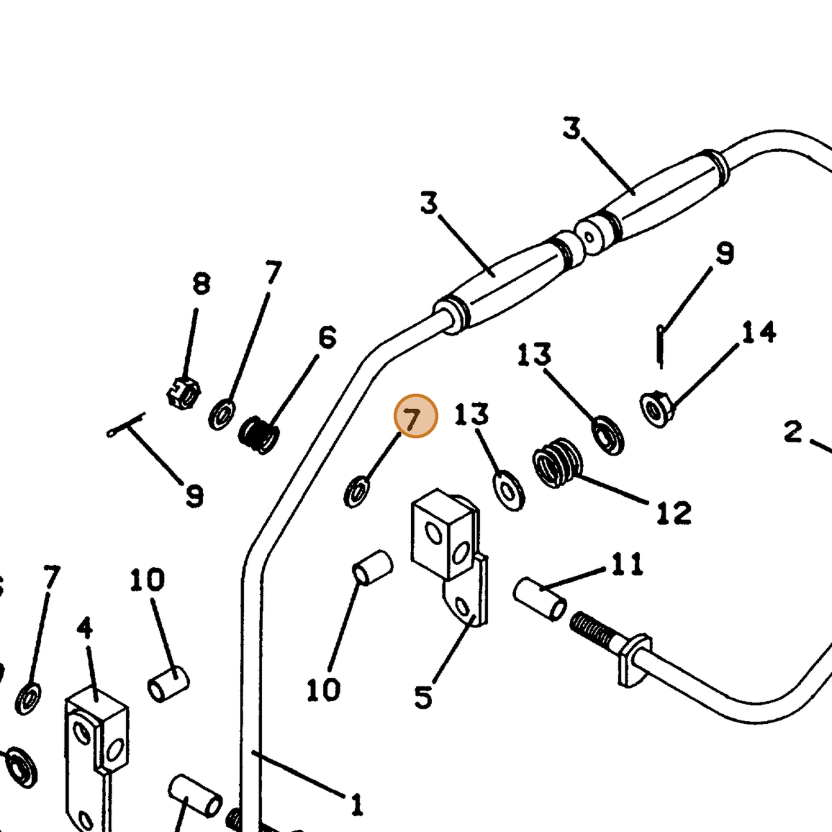 Grasshopper part 257064 — IPL diagram snippet (6x zoom, amber highlight)