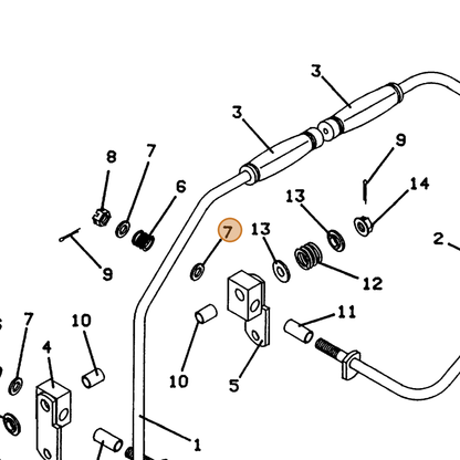 Grasshopper part 257064 — IPL diagram snippet (6x zoom, amber highlight)
