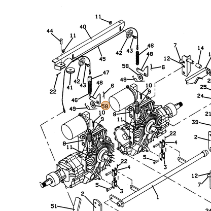 Grasshopper part 257071 — IPL diagram snippet (6x zoom, amber highlight)