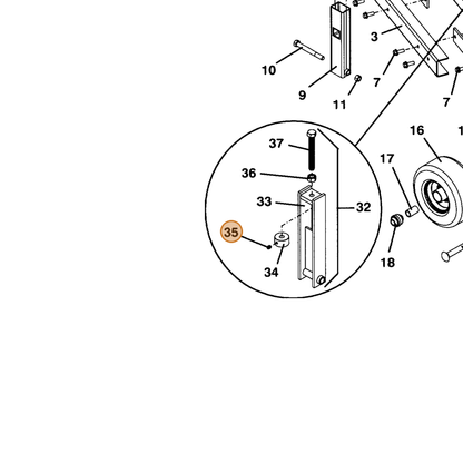 Grasshopper part 259311 — IPL diagram snippet (6x zoom, amber highlight)