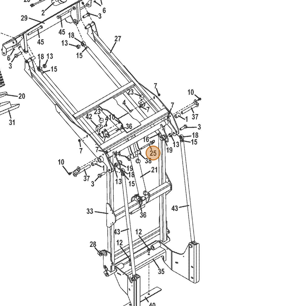 Grasshopper part 260412 — IPL diagram snippet (6x zoom, amber highlight)