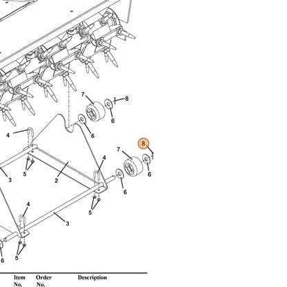 Grasshopper part 260670 — IPL diagram snippet (6x zoom, amber highlight)