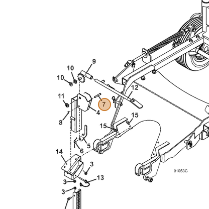 Grasshopper part 261308 — IPL diagram snippet (6x zoom, amber highlight)