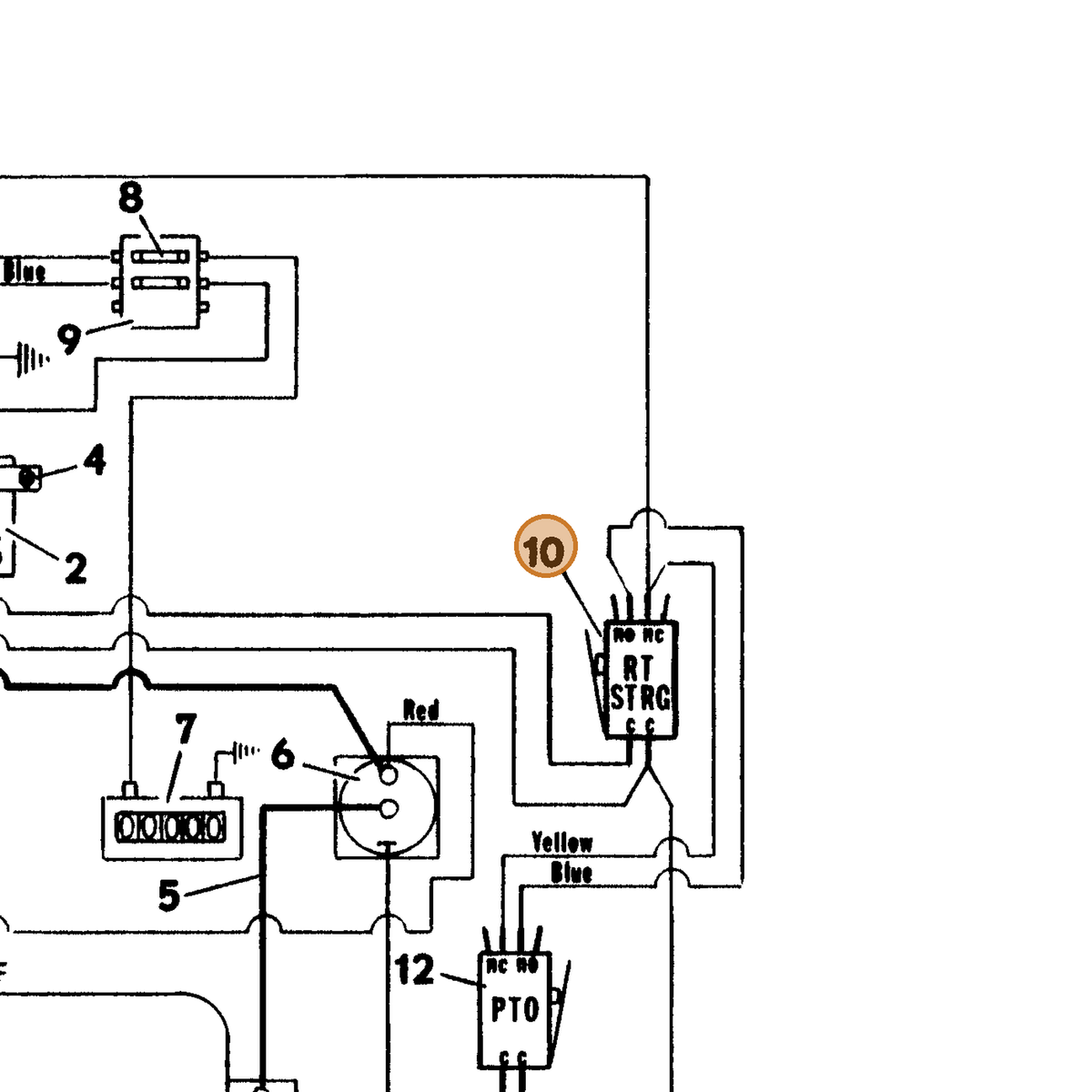 Grasshopper part 261328 — IPL diagram snippet (6x zoom, amber highlight)