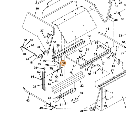 Grasshopper part 261338 — IPL diagram snippet (6x zoom, amber highlight)