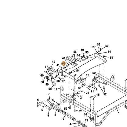 Grasshopper part 261365 — IPL diagram snippet (6x zoom, amber highlight)
