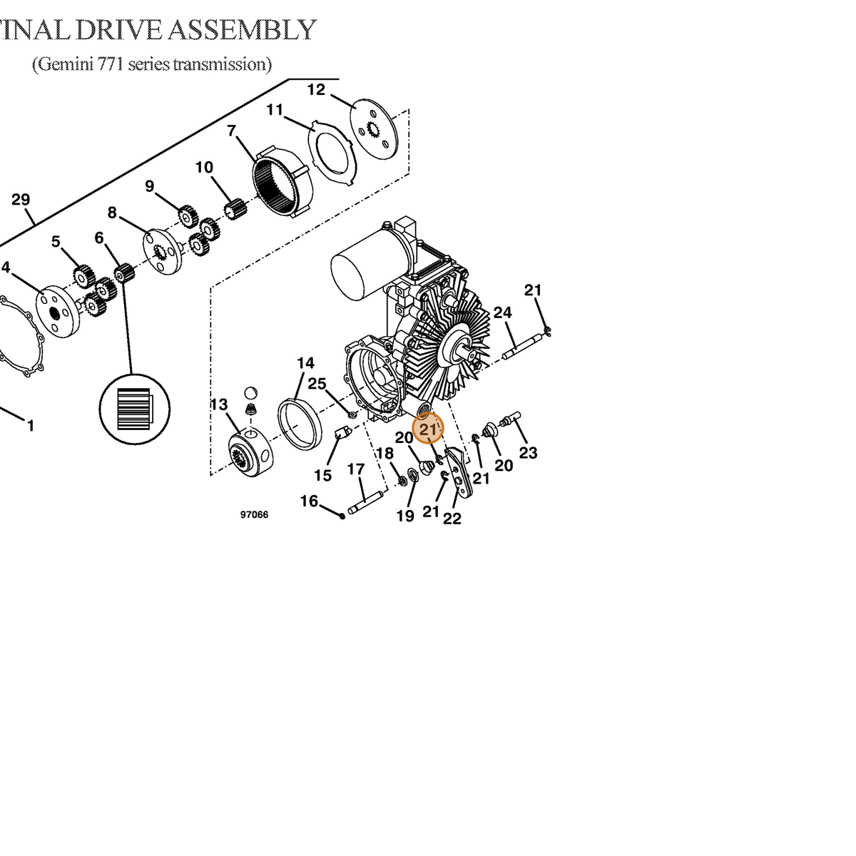 Grasshopper part 263489 — IPL diagram snippet (6x zoom, amber highlight)