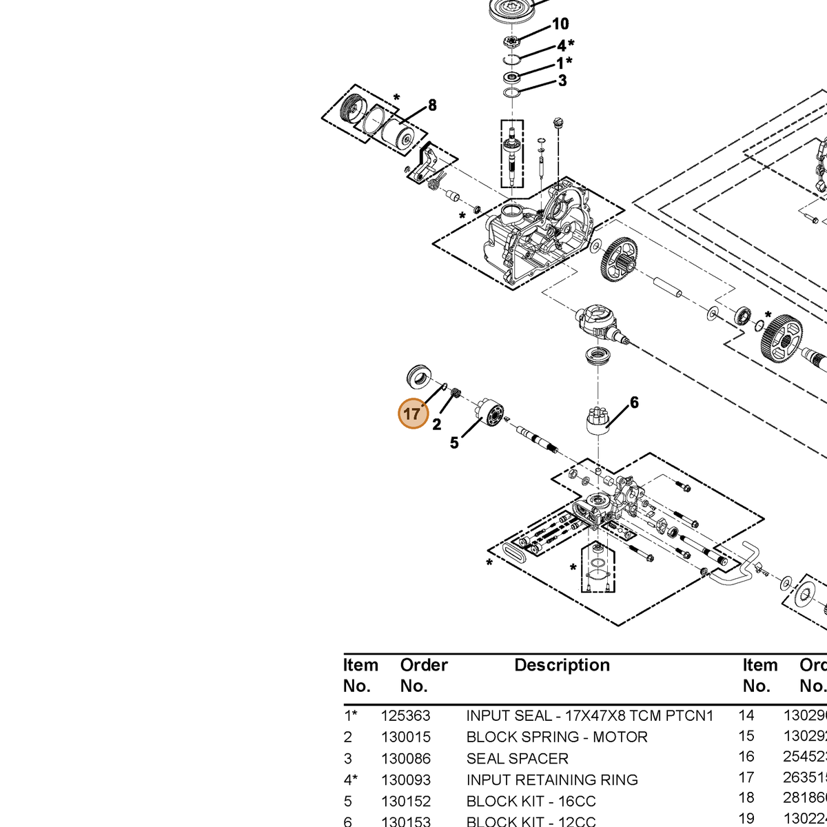 Grasshopper part 263515 — IPL diagram snippet (6x zoom, amber highlight)