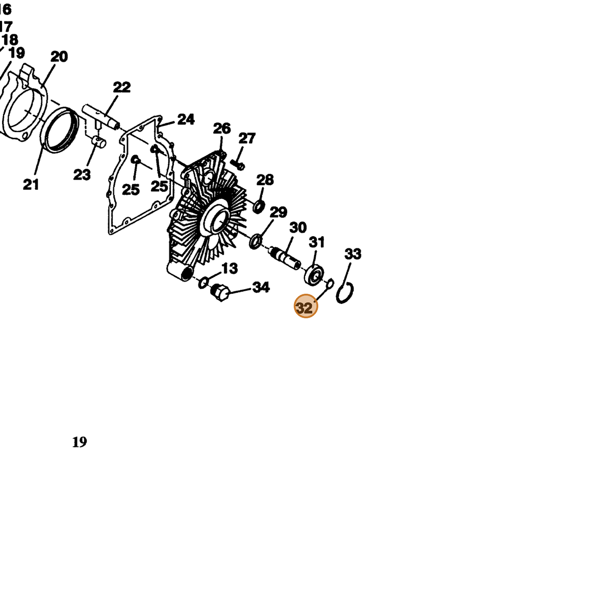 Grasshopper part 263524 — IPL diagram snippet (6x zoom, amber highlight)
