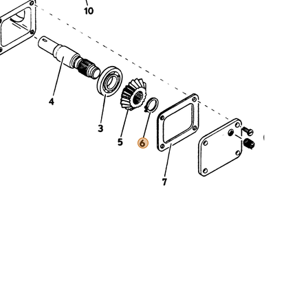 Grasshopper part 263530 — IPL diagram snippet (6x zoom, amber highlight)