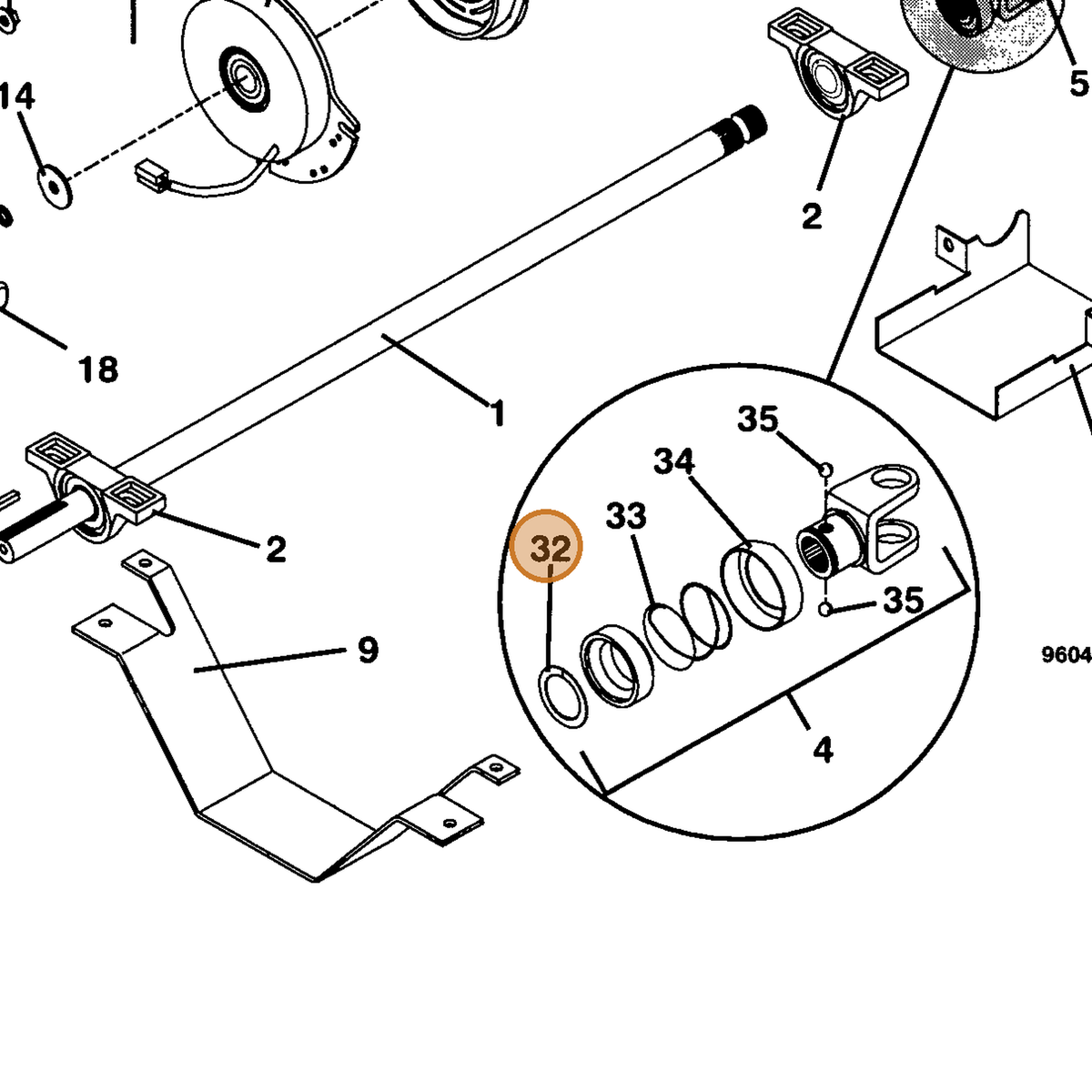 Grasshopper part 263660 — IPL diagram snippet (6x zoom, amber highlight)