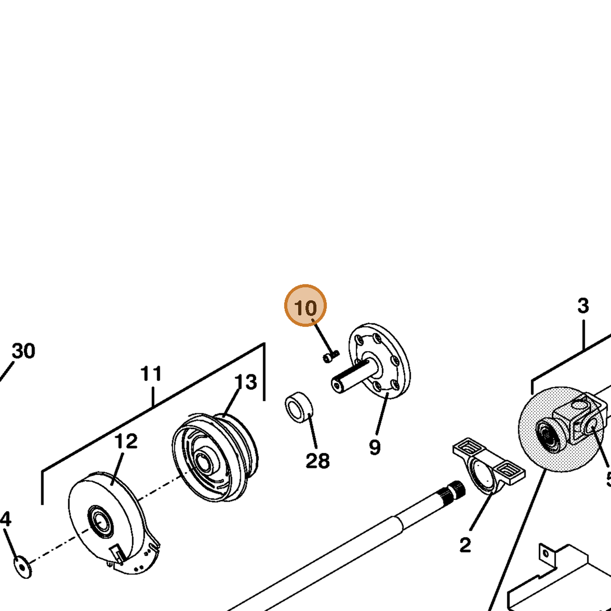 Grasshopper part 270085 — IPL diagram snippet (6x zoom, amber highlight)