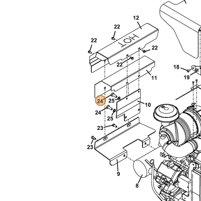 Grasshopper part 271079 — IPL diagram snippet (6x zoom, amber highlight)