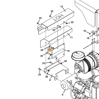 Grasshopper part 275580 — IPL diagram snippet (6x zoom, amber highlight)
