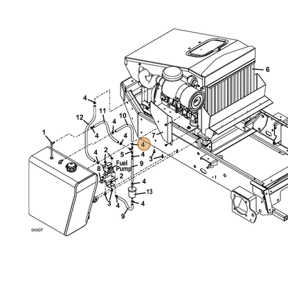 Grasshopper part 280261 — IPL diagram snippet (6x zoom, amber highlight)
