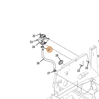Grasshopper part 280266 — IPL diagram snippet (6x zoom, amber highlight)