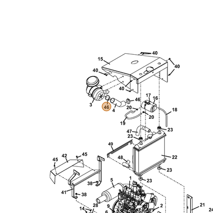Grasshopper part 280303 — IPL diagram snippet (6x zoom, amber highlight)
