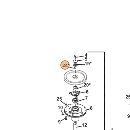 Grasshopper part 281575 — IPL diagram snippet (6x zoom, amber highlight)