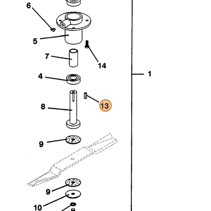 Grasshopper part 281580 — IPL diagram snippet (6x zoom, amber highlight)