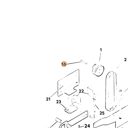 Grasshopper part 281585 — IPL diagram snippet (6x zoom, amber highlight)