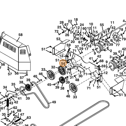 Grasshopper part 281670 — IPL diagram snippet (6x zoom, amber highlight)