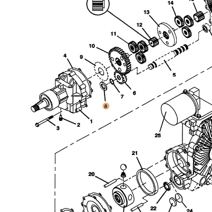 Grasshopper part 282626 — IPL diagram snippet (6x zoom, amber highlight)