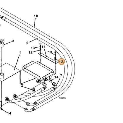 Grasshopper part 283252 — IPL diagram snippet (6x zoom, amber highlight)
