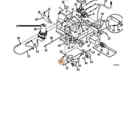 Grasshopper part 283280 — IPL diagram snippet (6x zoom, amber highlight)
