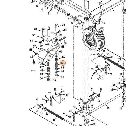 Grasshopper part 283388 — IPL diagram snippet (6x zoom, amber highlight)