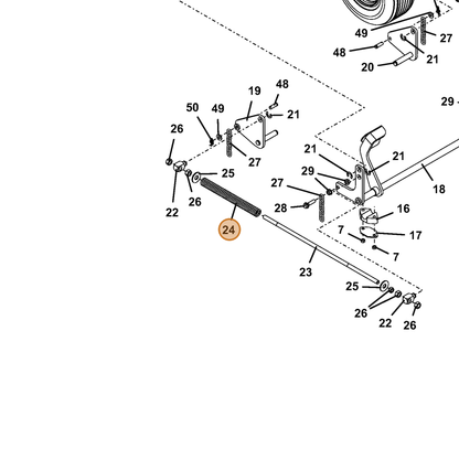 Grasshopper part 283395 — IPL diagram snippet (6x zoom, amber highlight)