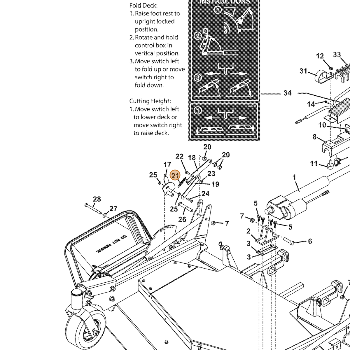 Grasshopper part 283762 — IPL diagram snippet (6x zoom, amber highlight)