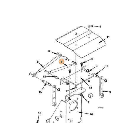 Grasshopper part 285025 — IPL diagram snippet (6x zoom, amber highlight)