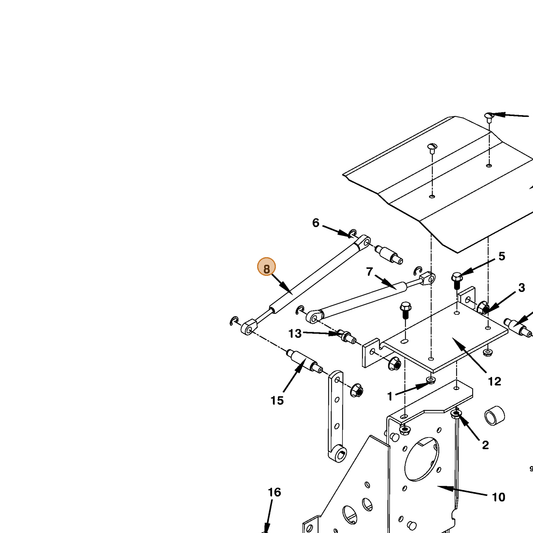 Grasshopper part 285030 — IPL diagram snippet (6x zoom, amber highlight)