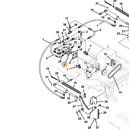 Grasshopper part 290072 — IPL diagram snippet (6x zoom, amber highlight)