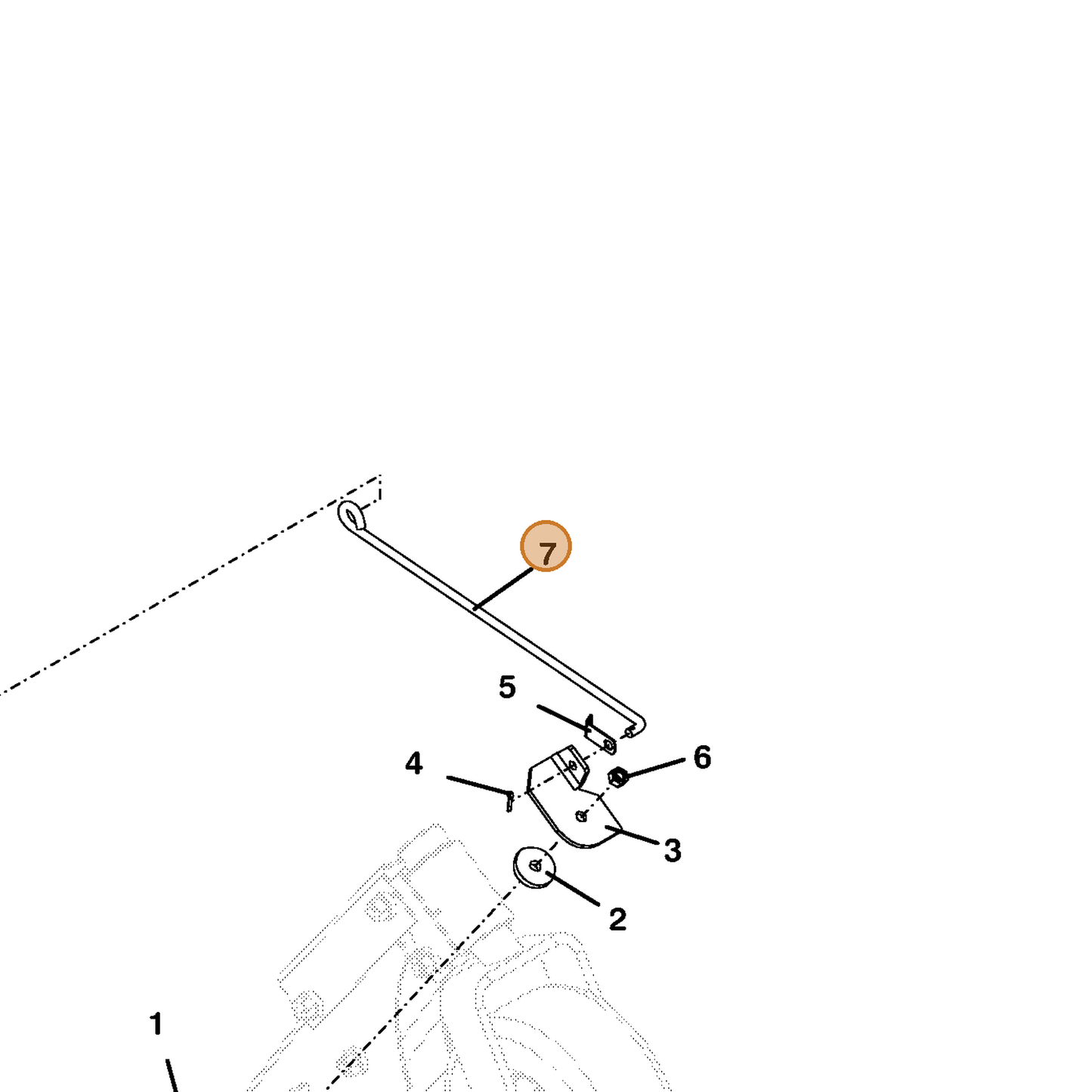 Grasshopper part 321275 — IPL diagram snippet (6x zoom, amber highlight)